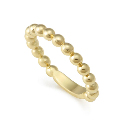 Lagos 18k Gold Beaded Stacking Ring