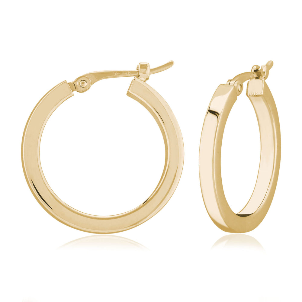 14Y 2x18mm Square Snap Down Hoop Earrings – Smyth Jewelers