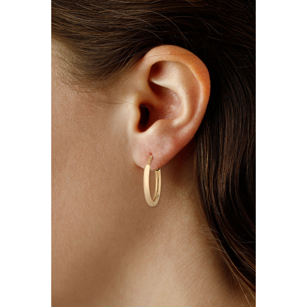 14k Gold Endless Hoop Earrings