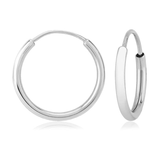 14k Gold Endless Hoop Earrings