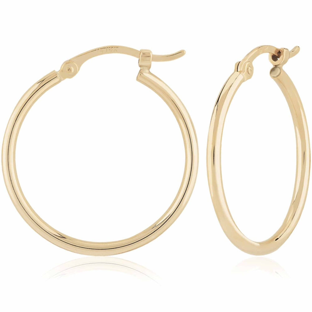 14k Gold 25mm Hoop Earrings
