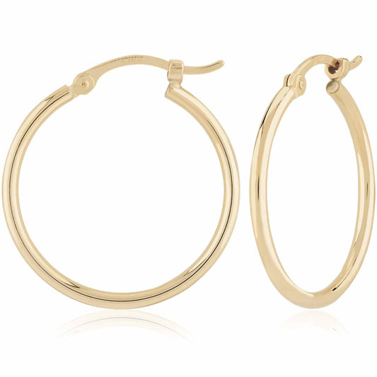 14k Gold 25mm Hoop Earrings
