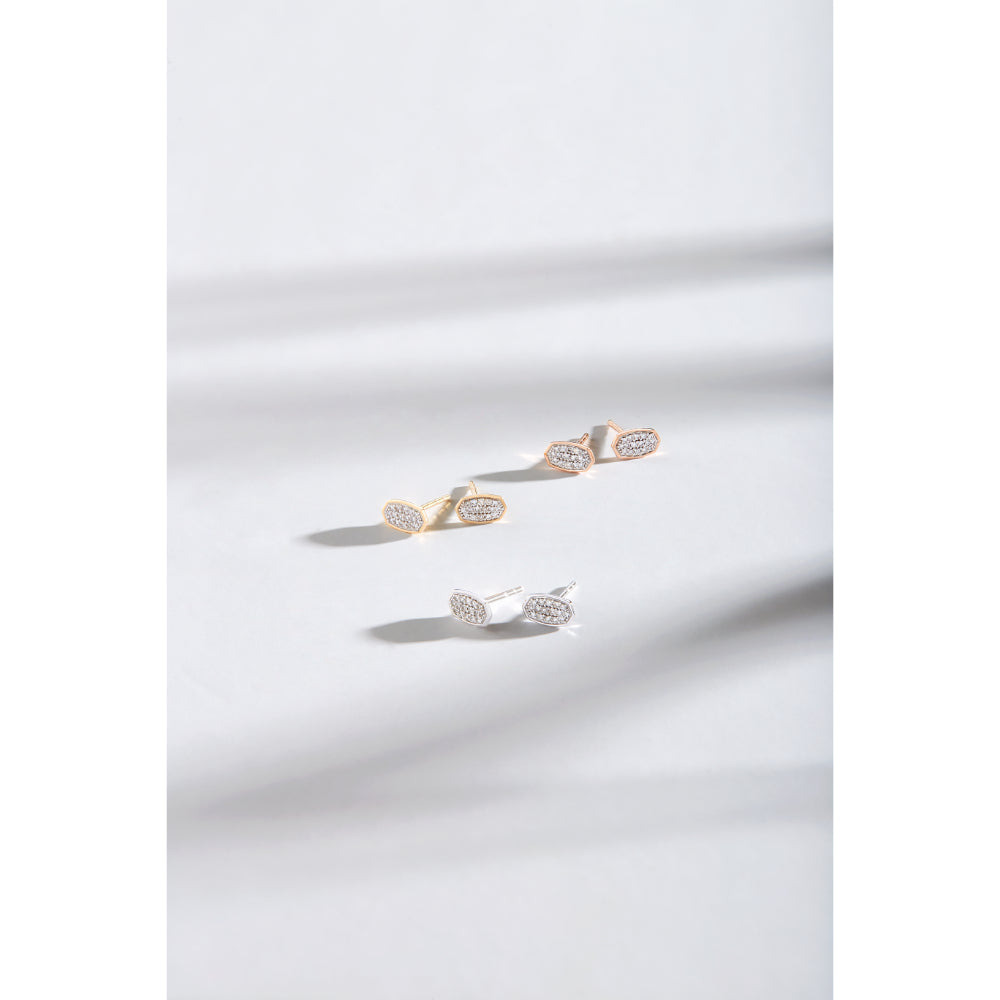 Kendra Scott Marisa 14k Gold Stud Earrings in White Diamond