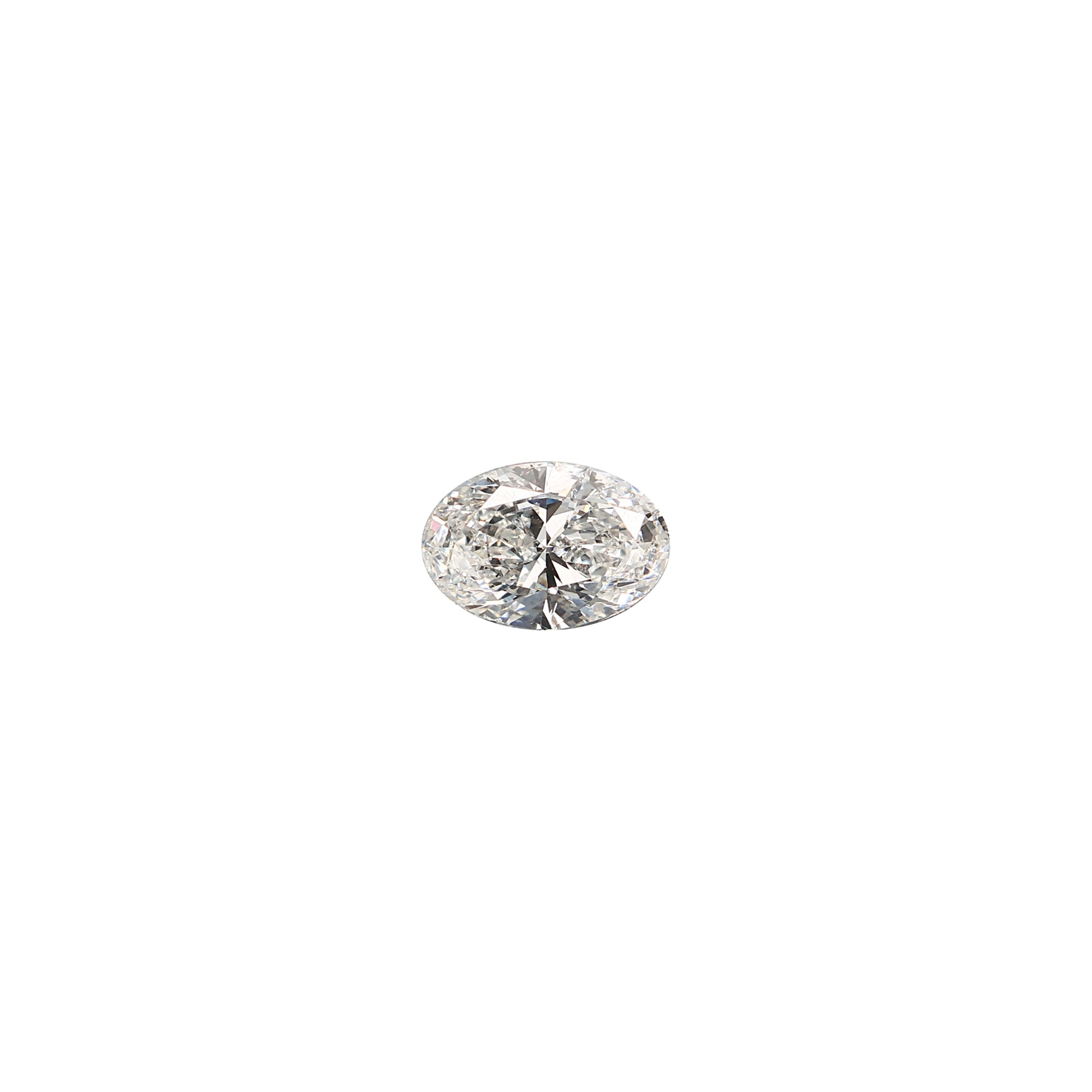 Oval 1.01 carat GIA certified diamond graded GSI2 on a white background