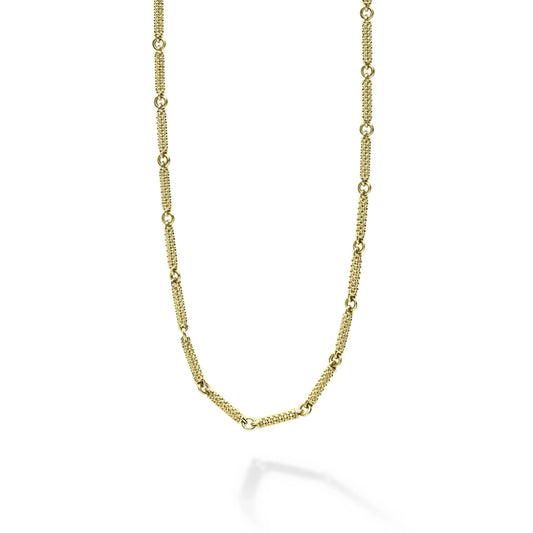 Lagos Signature Caviar 18k Gold Superfine Caviar Link Necklace