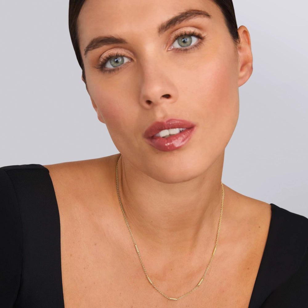 Lagos Superfine Caviar 5 Station Chain Necklace