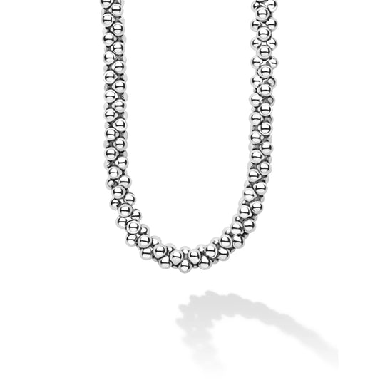 Lagos Caviar Bubbly Silver Beaded Necklace, 20"