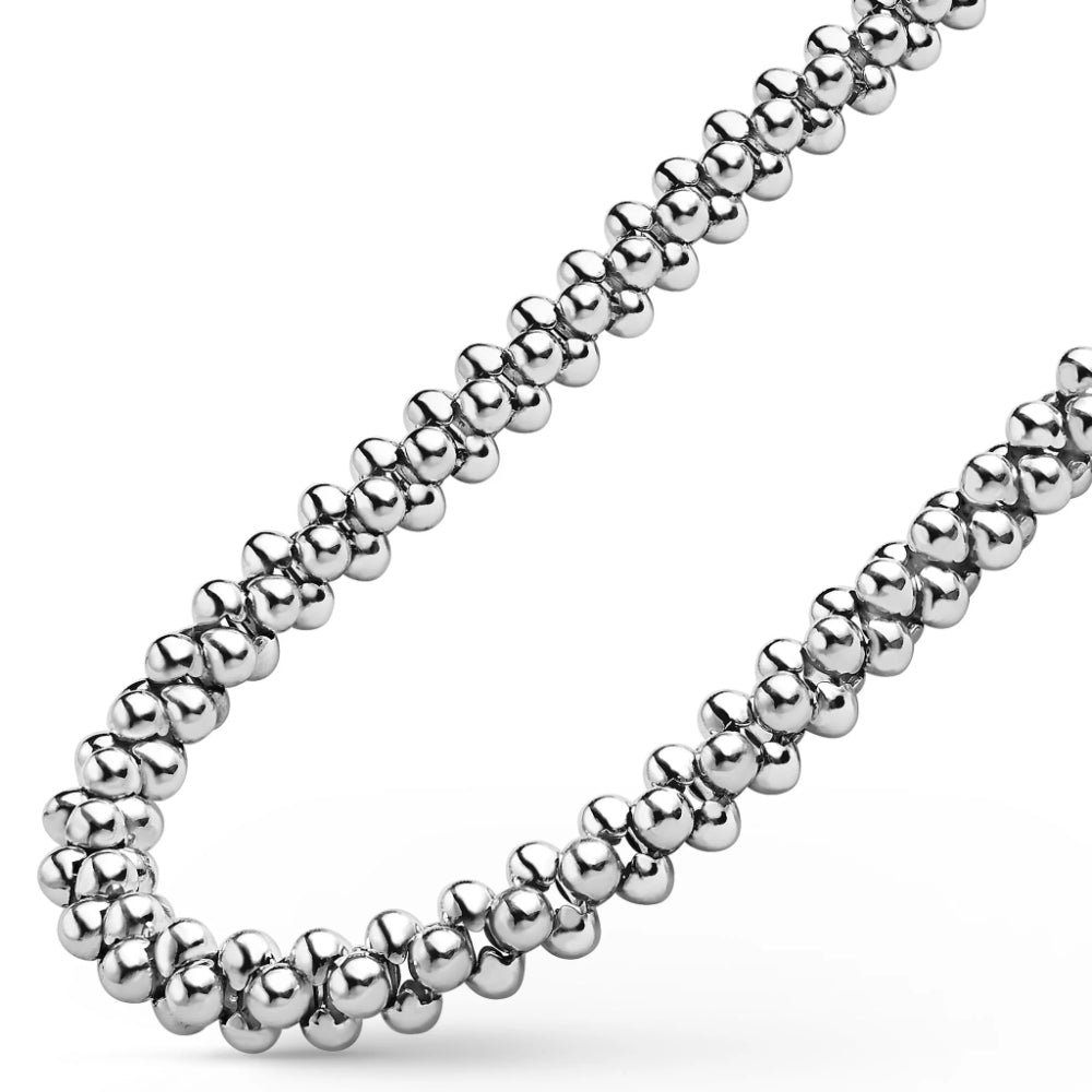 Lagos Caviar Bubbly Silver Beaded Necklace, 20"