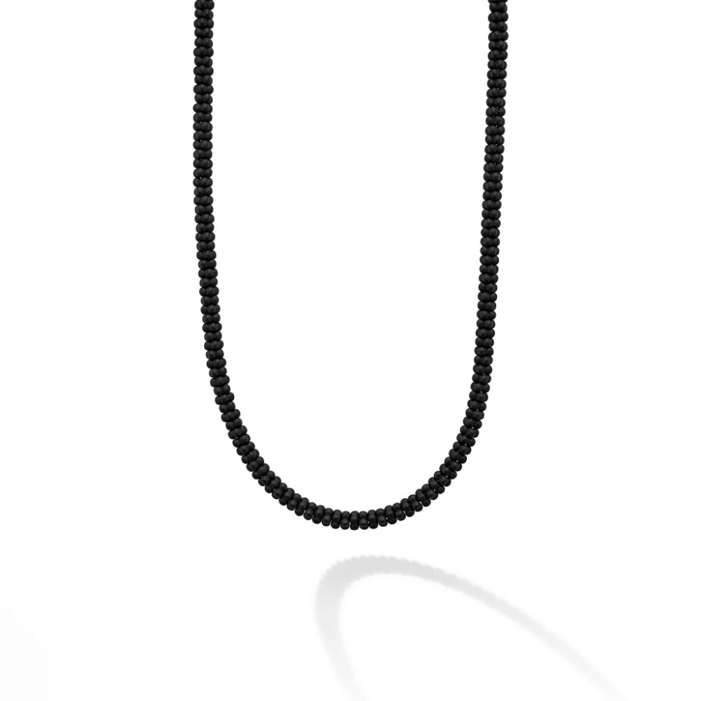 Lagos Black Caviar Matte Black Ceramic Beaded Necklace