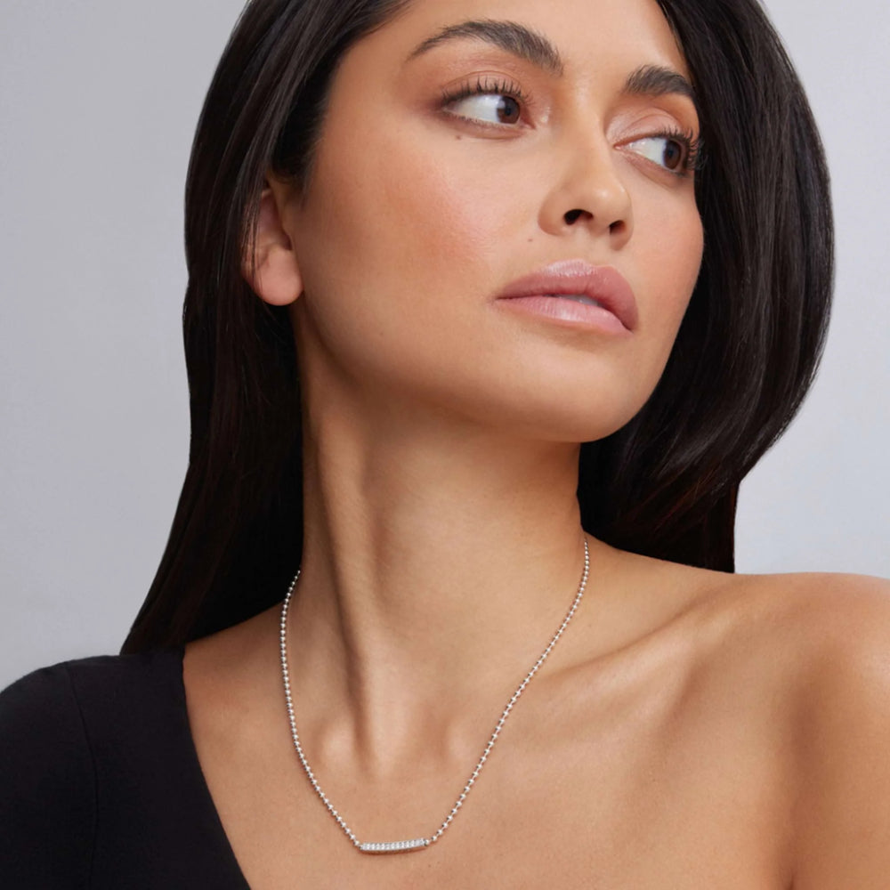 Lagos Caviar Spark Small Station Diamond Beaded Necklace