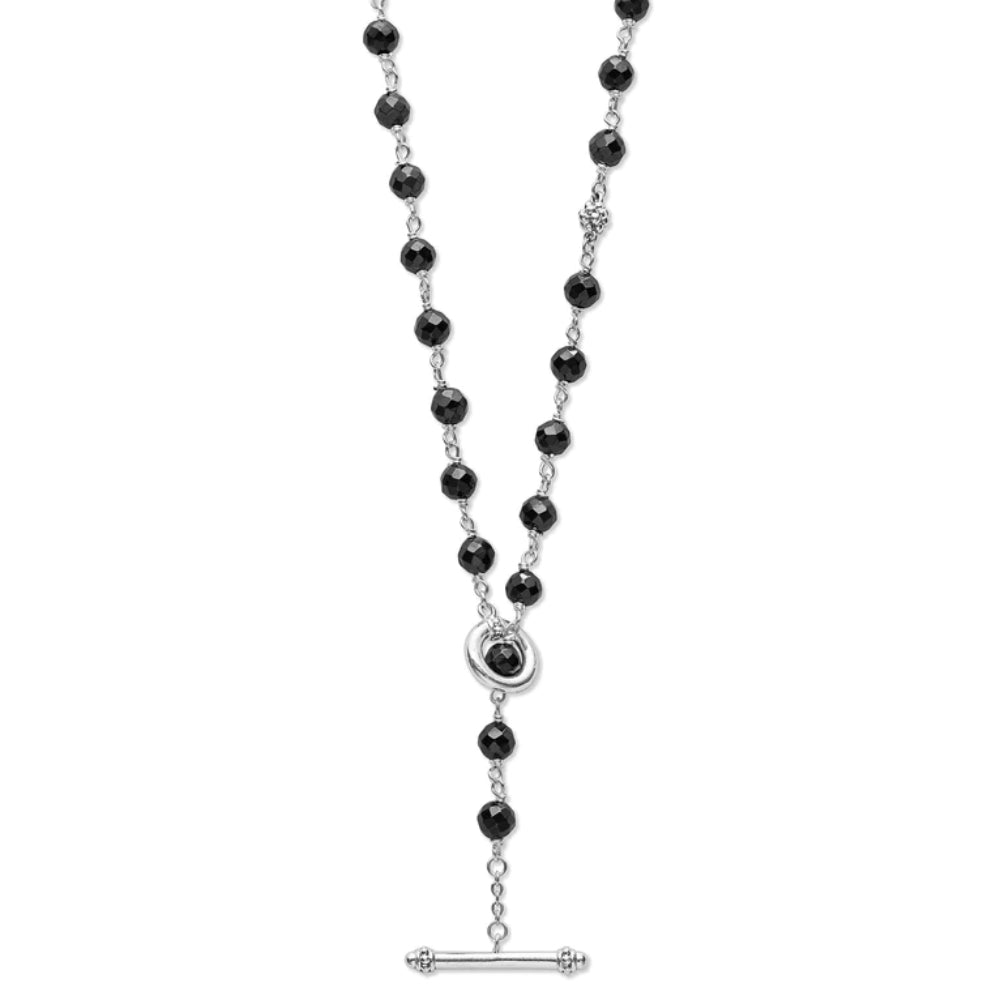 Lagos Caviar Icon Long Black Ceramic Beaded Necklace