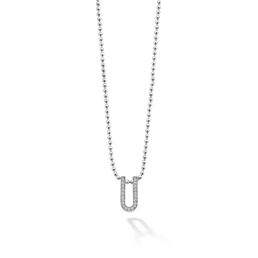 Lagos Caviar Spark Small Linear Diamond Pendant Necklace