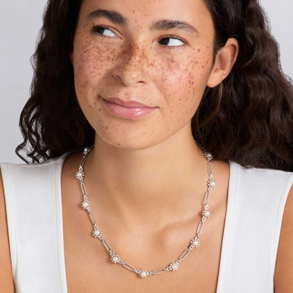 Lagos Luna Fleur Pearl Link Necklace