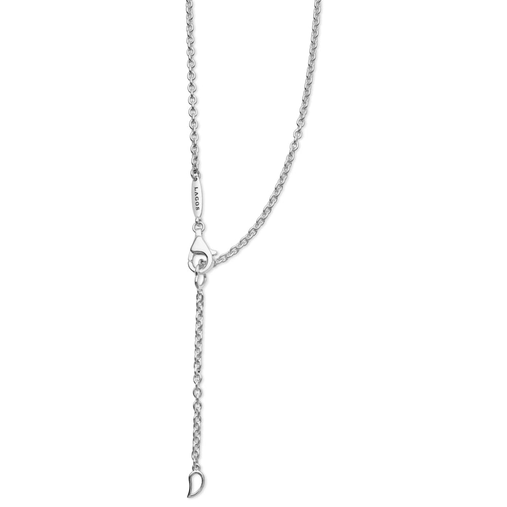 Lagos Caviar Lux Two-Tone Three Ring Diamond Pendant Necklace