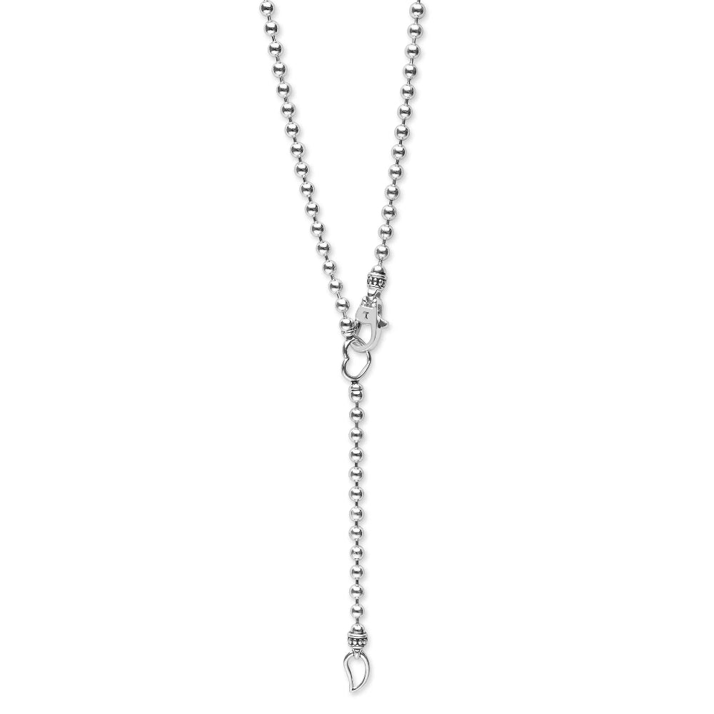 Necklace chain is adjustable from 16 to 18 inches. Lobster clasp 