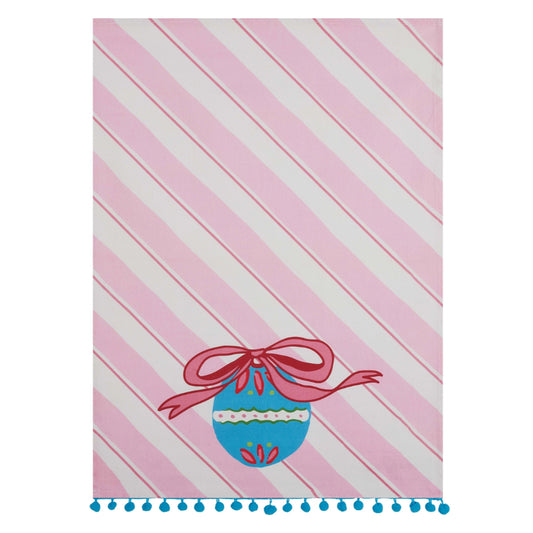 Holiday Sparkle Ornament Pom Kitchen Towel