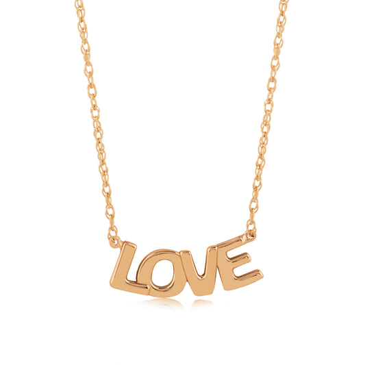14k "Love" Pendant Necklace