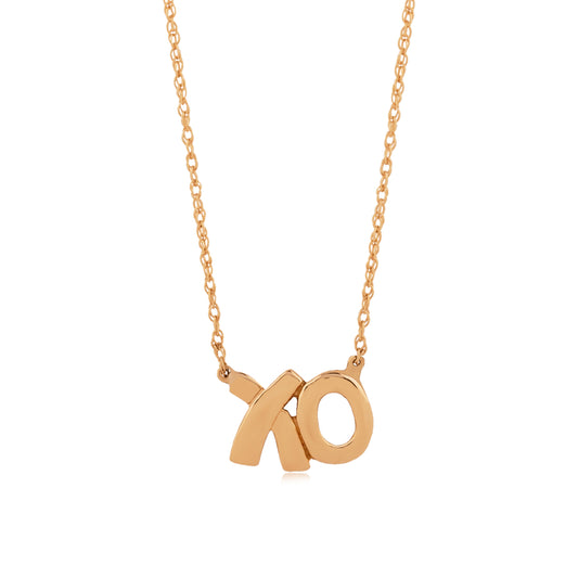 14k "XO" Pendant Necklace