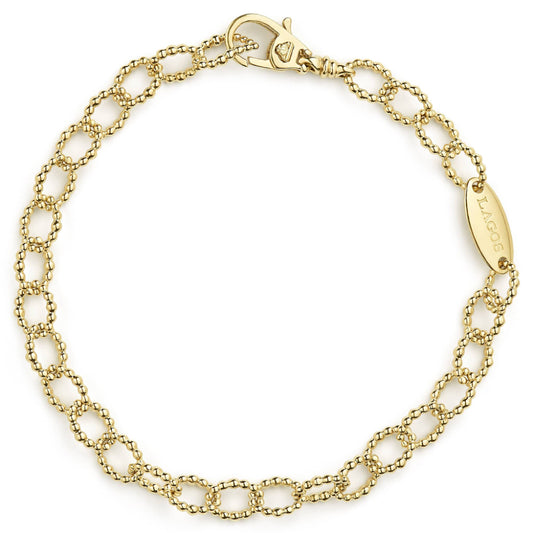 Lagos Caviar 18k Gold Small Link Bracelet