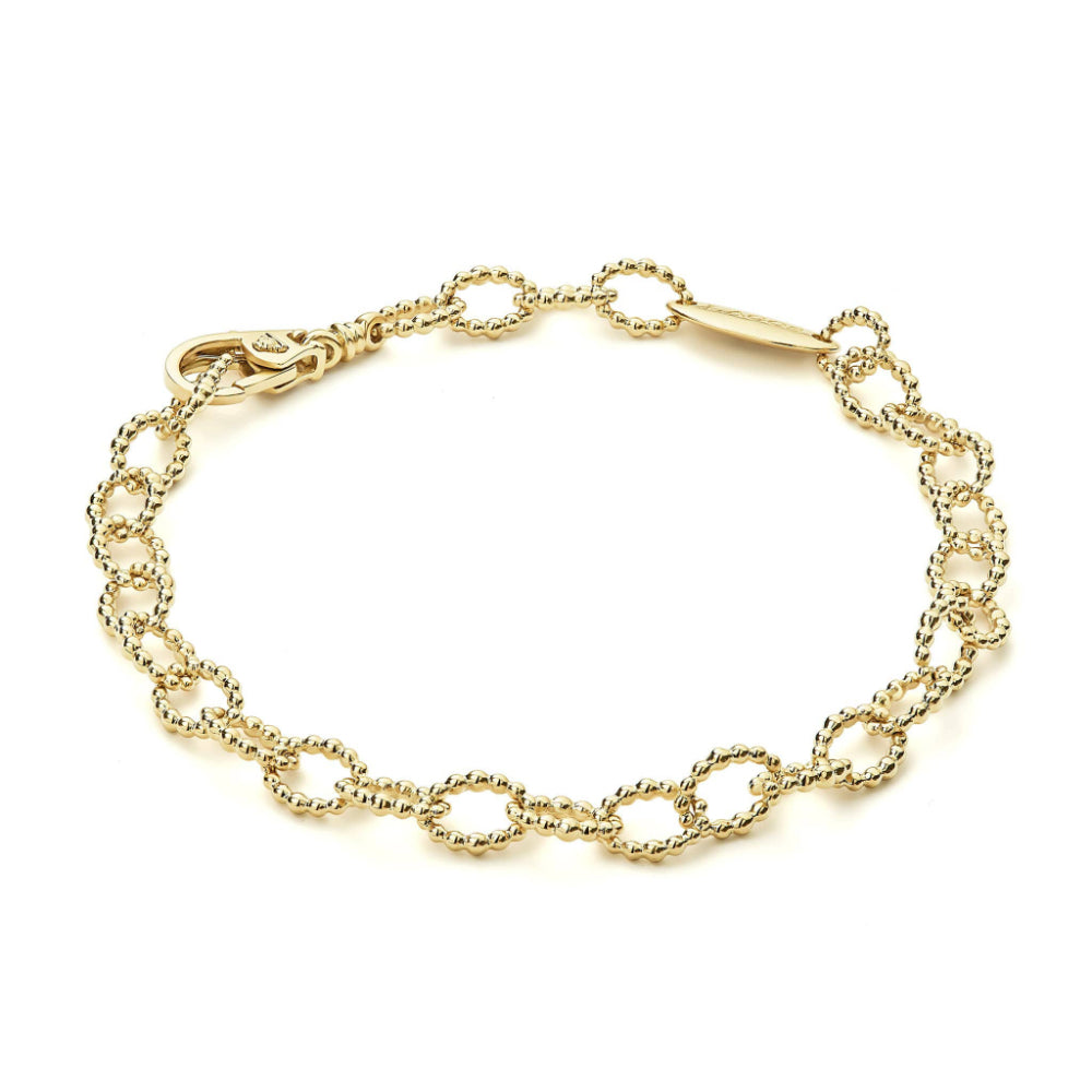 Lagos Caviar 18k Gold Small Link Bracelet