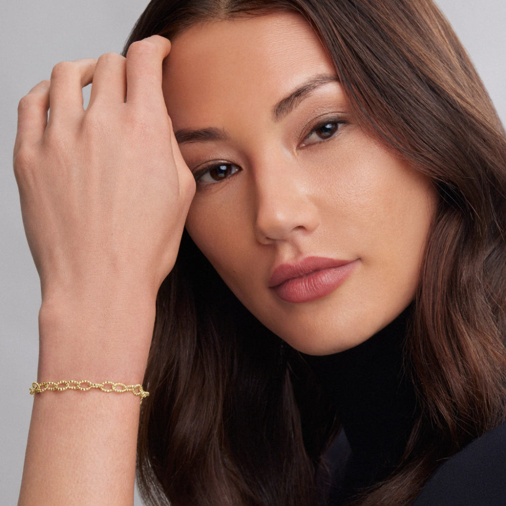 Lagos Caviar 18k Gold Small Link Bracelet