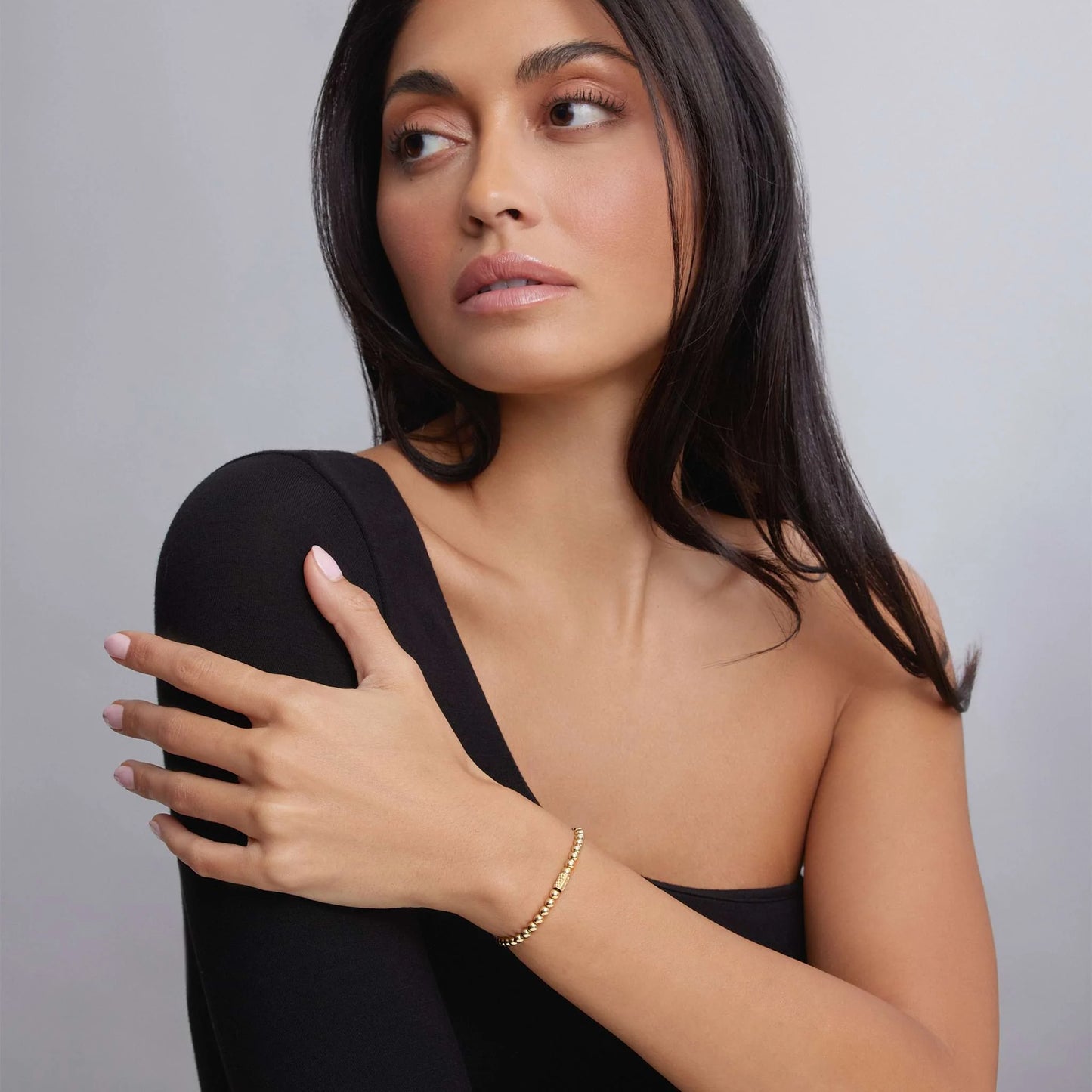 Lagos Caviar Gold 18k Bead Bracelet, 4mm