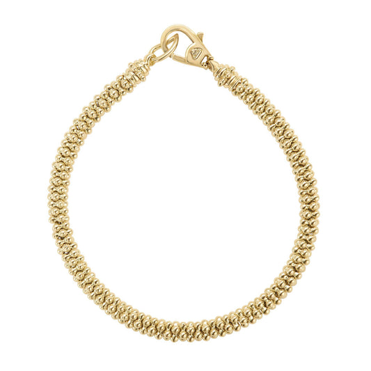 Lagos Caviar Gold 18k Beaded Bracelet, 4mm