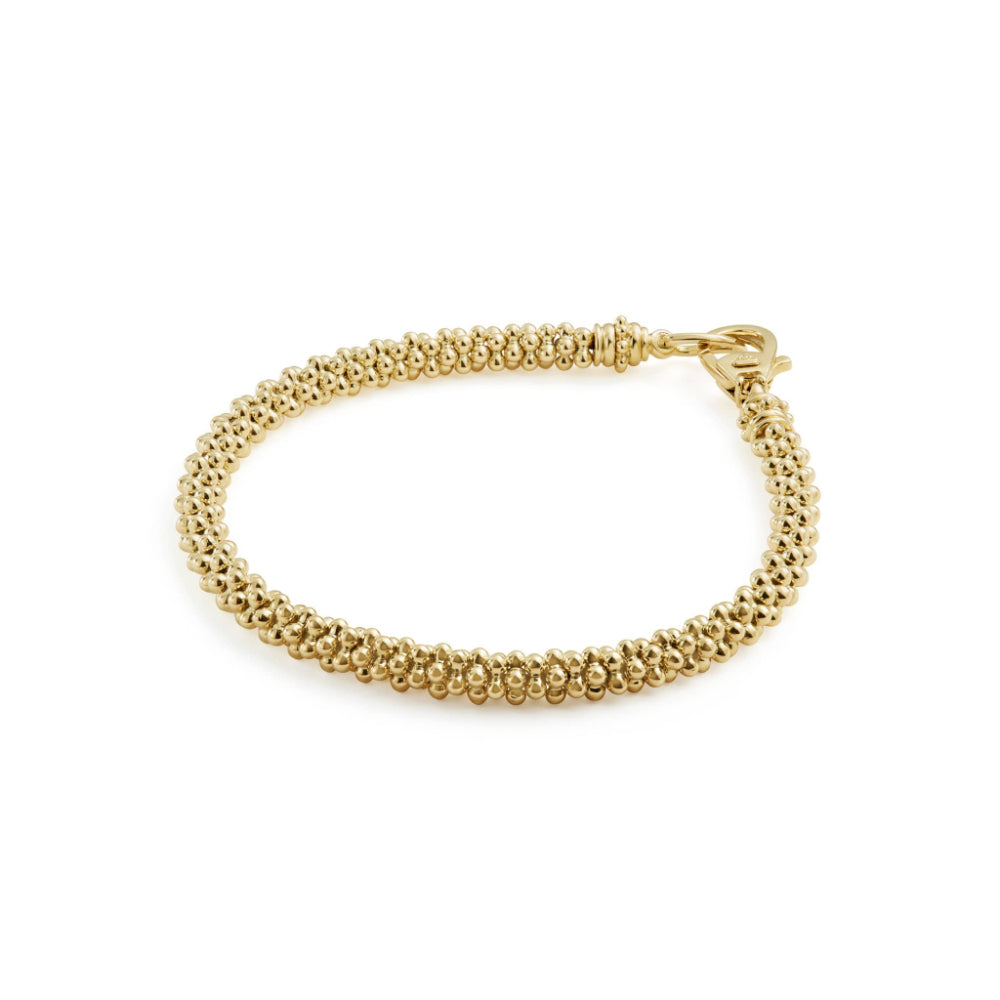 Lagos Caviar Gold 18k Beaded Bracelet, 4mm