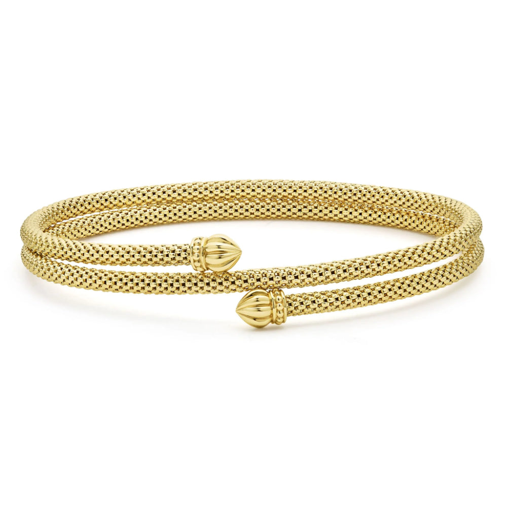Lagos 18k Caviar Gold Double Wrap Bracelet