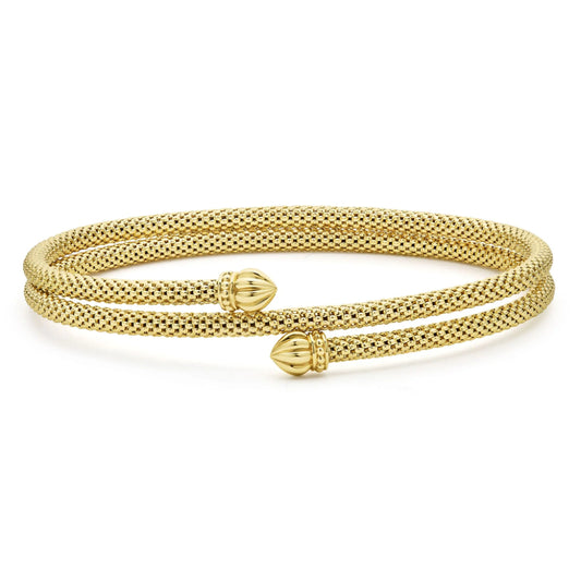 Lagos 18k Caviar Gold Double Wrap Bracelet