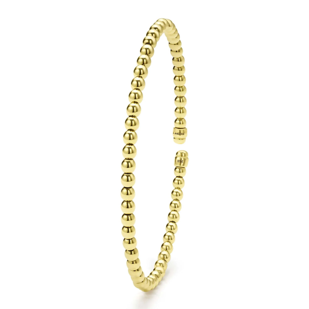 Lagos Caviar Gold 18k Caviar Beaded Cuff Bracelet
