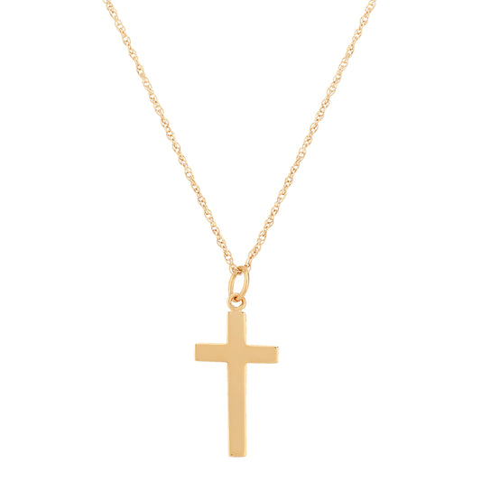 14k Gold Cross Pendant Necklace