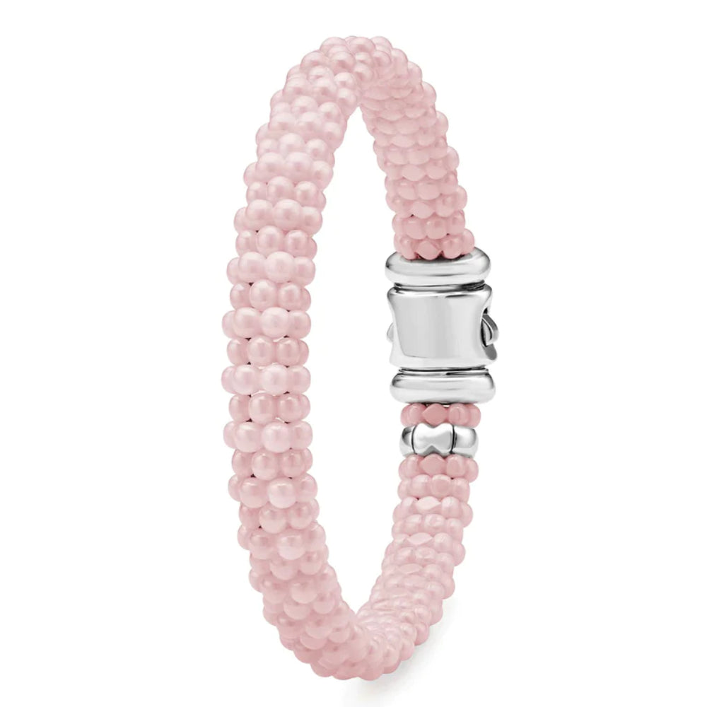 Lagos Pink Caviar Ceramic Beaded Bracelet, 9mm