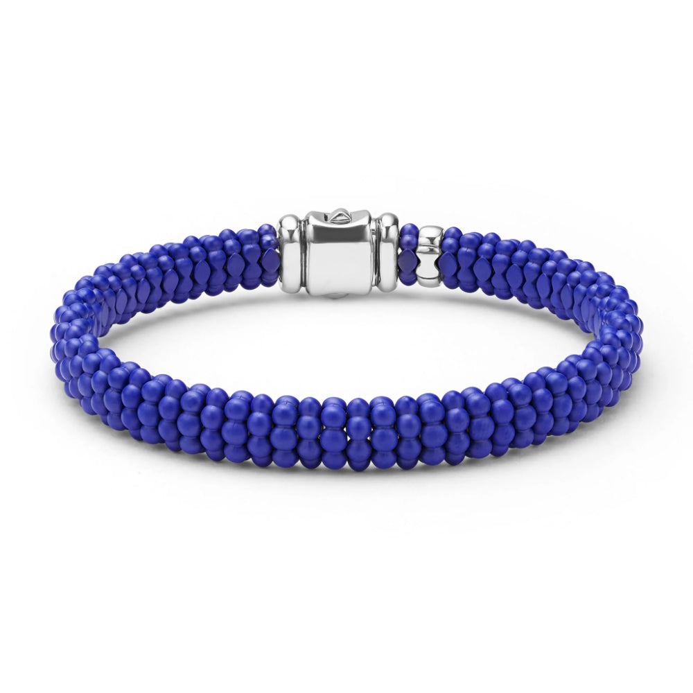 Lagos Blue Caviar Matte Blue Ceramic Beaded Bracelet