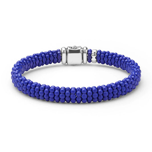 Lagos Blue Caviar Matte Blue Ceramic Beaded Bracelet