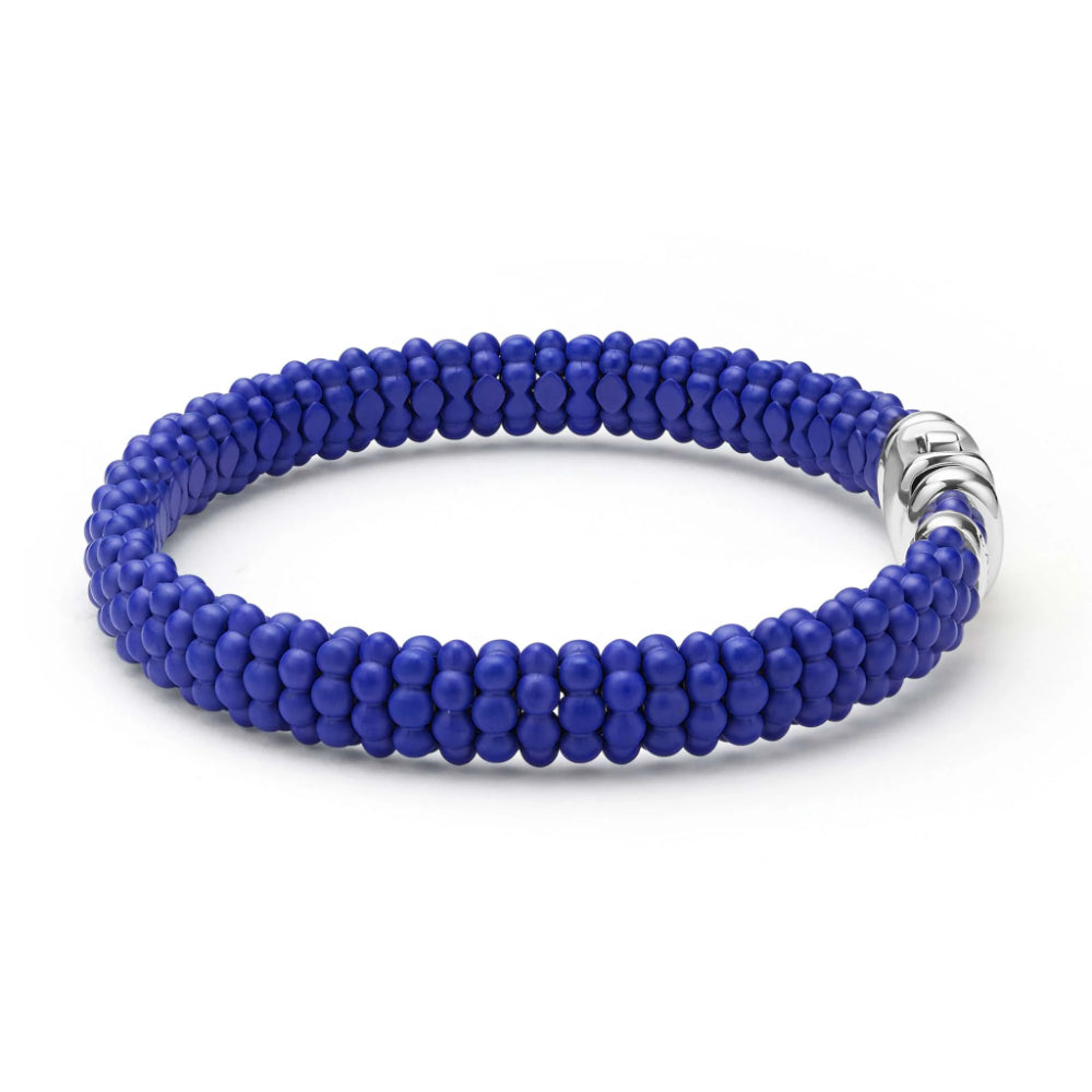 Lagos Blue Caviar Matte Blue Ceramic Beaded Bracelet