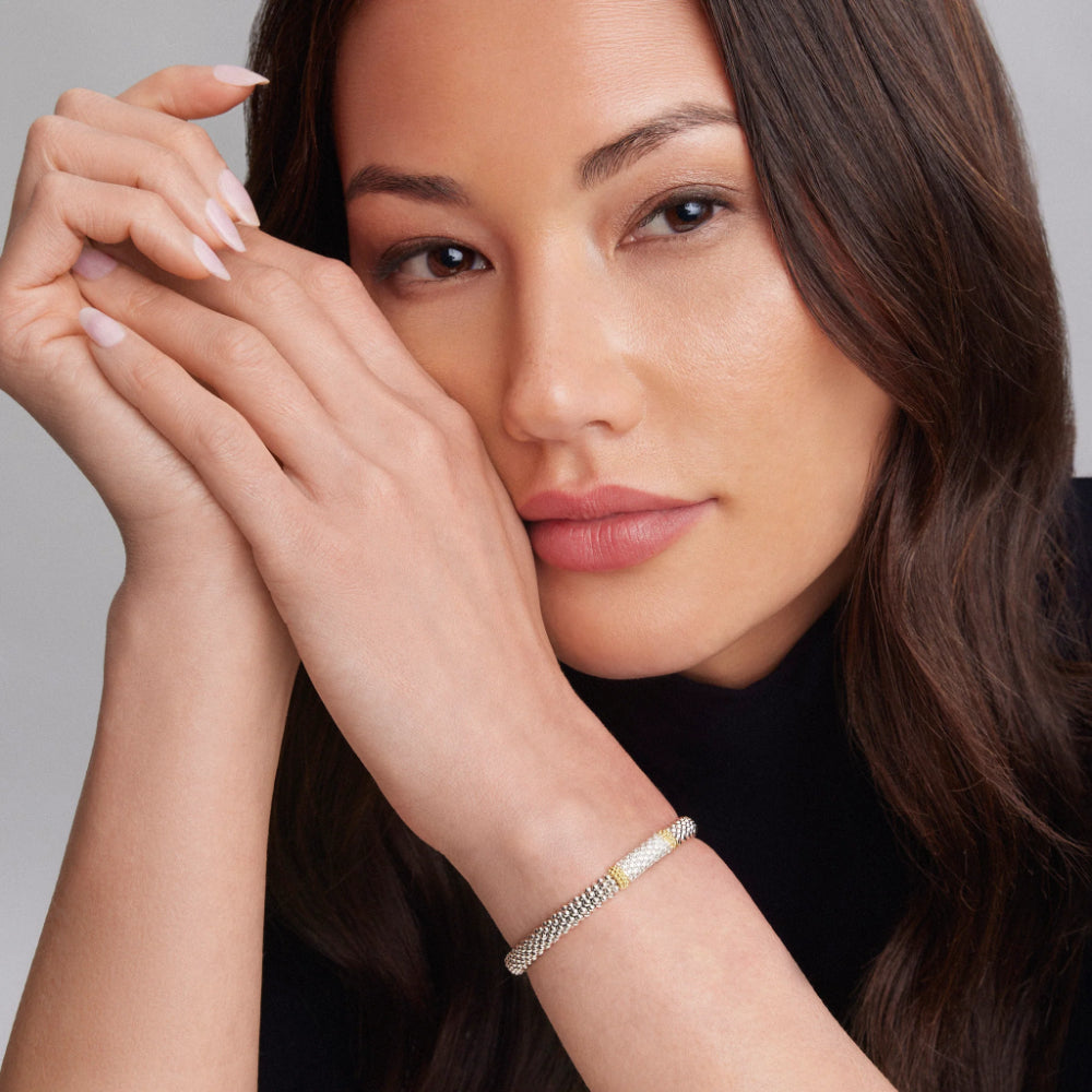 Lagos Caviar Lux Diamond Bracelet, 6mm