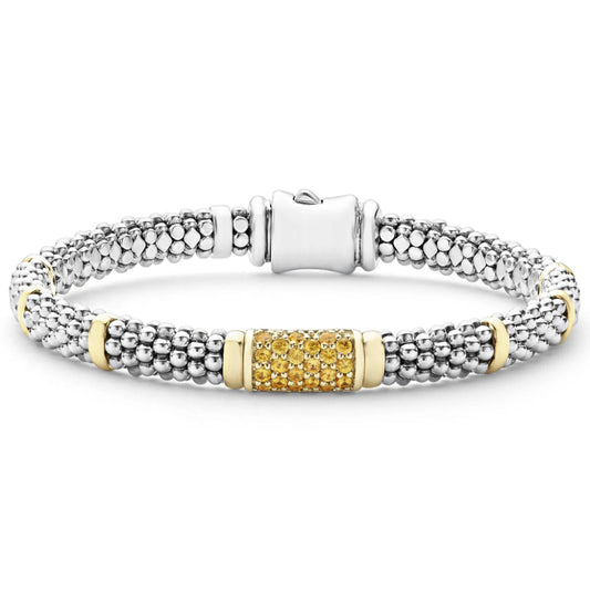 Lagos 6mm Yellow Sapphire Caviar Bracelet