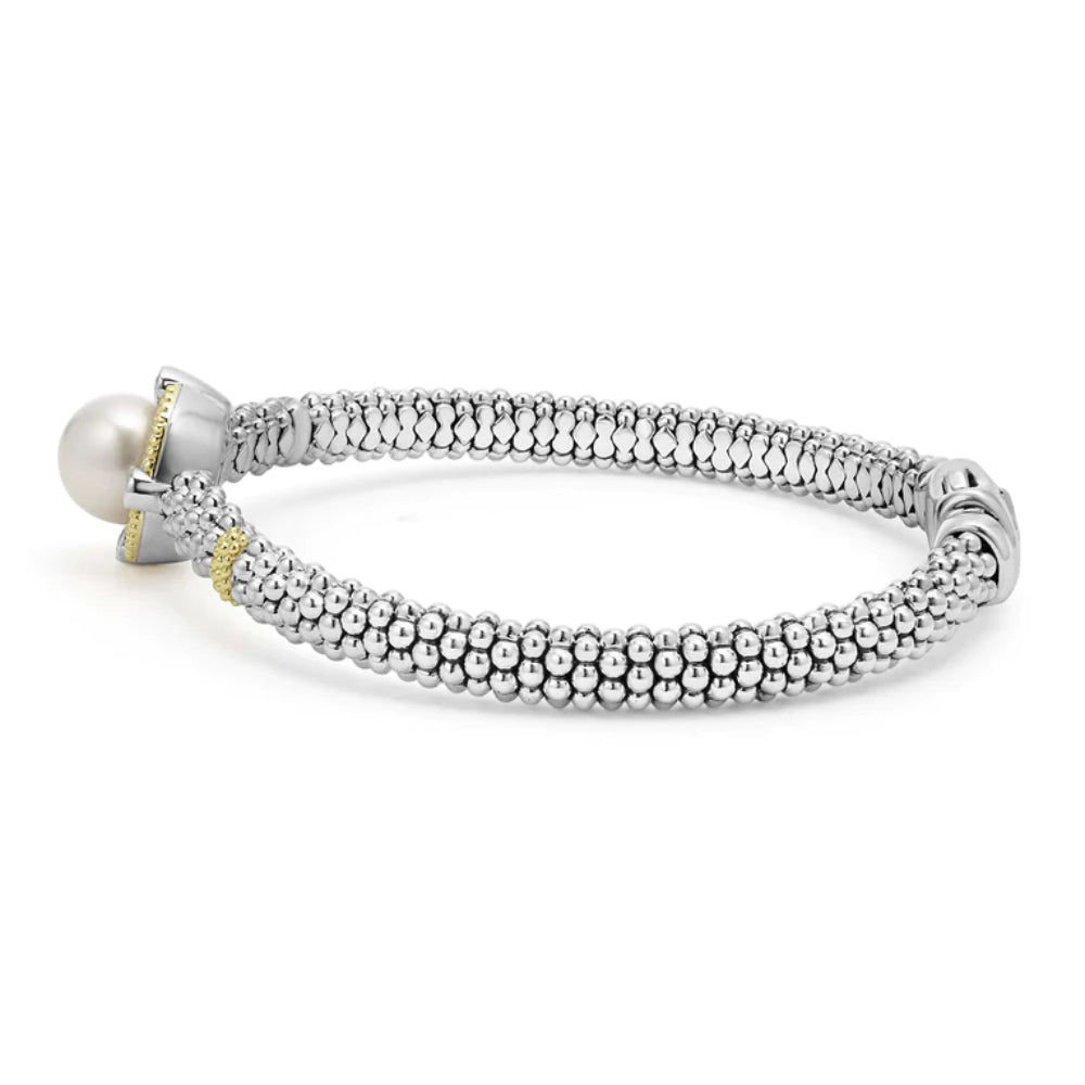 Lagos Luna Pearl Diamond Caviar Bracelet, 6mm