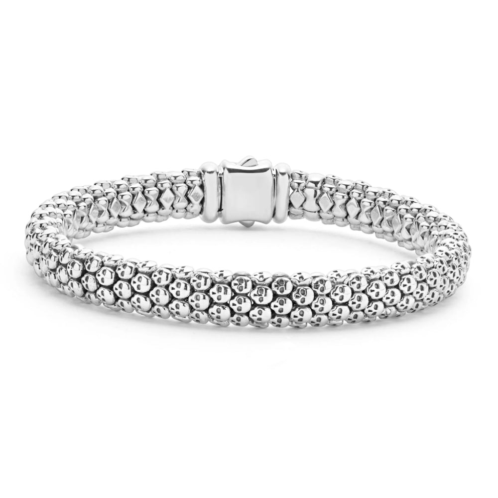 Lagos Anthem Caviar Skull Bracelet, 9mm