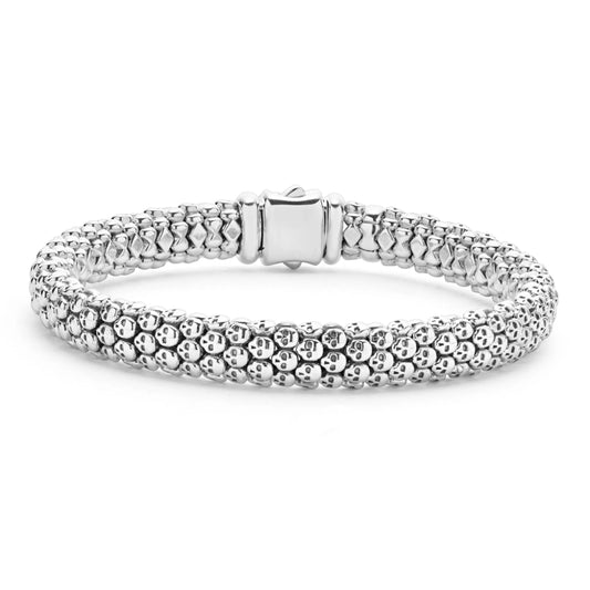 Lagos Anthem Caviar Skull Bracelet, 9mm