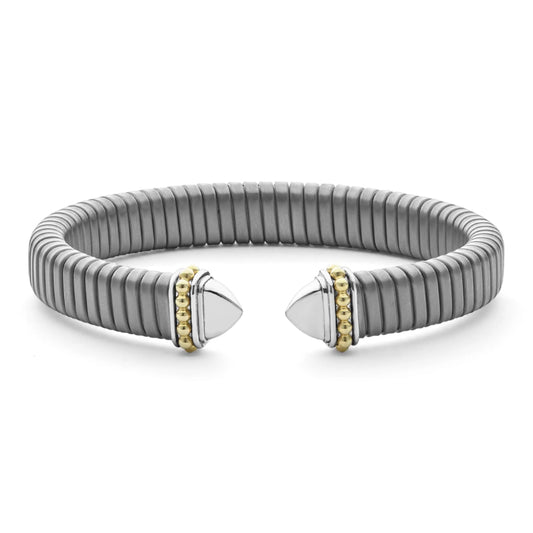 Lagos Signature Caviar 9mm Titanium Cuff Bracelet