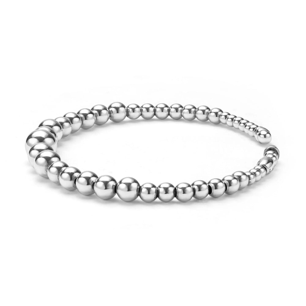 Lagos Caviar Bubbly Silver Beaded Cuff Bracelet