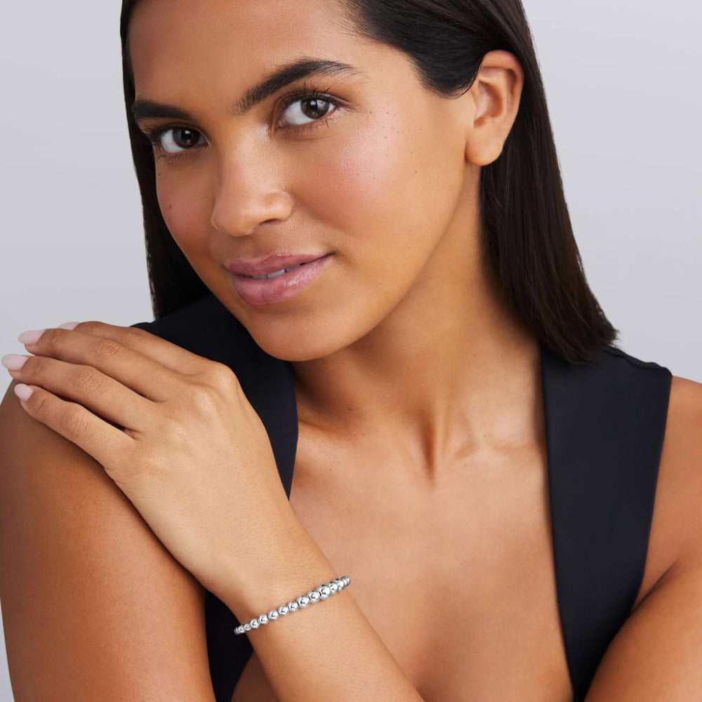 Lagos Caviar Bubbly Silver Beaded Cuff Bracelet