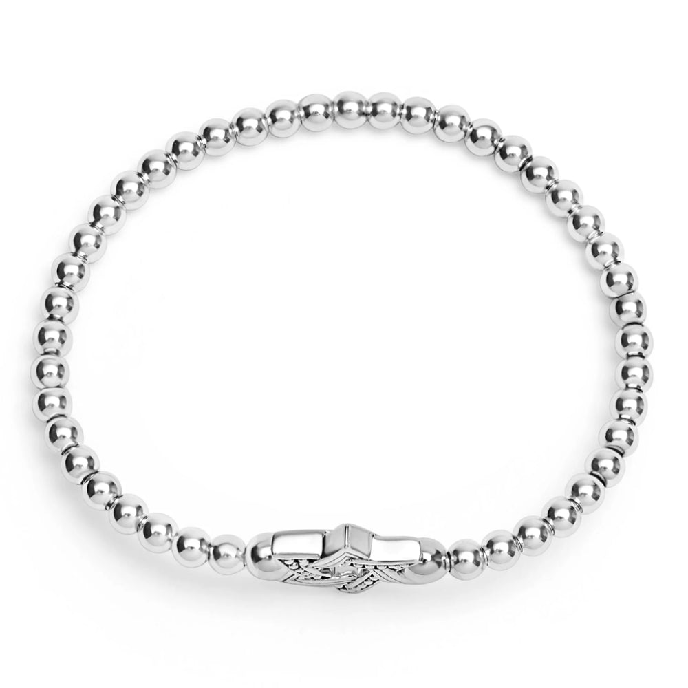 Lagos Signature Caviar Sterling Silver Star of David Stretch Bracelet