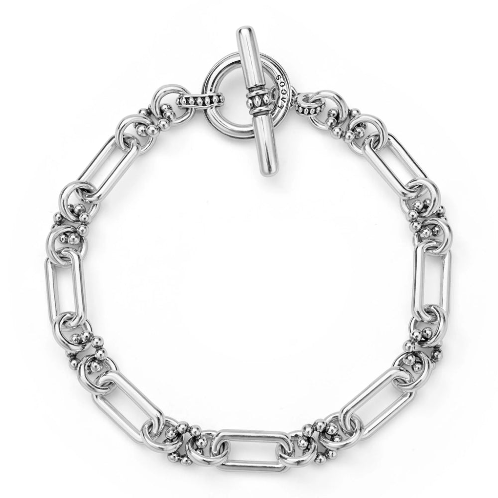 Petite sterling silver link bracelet.  