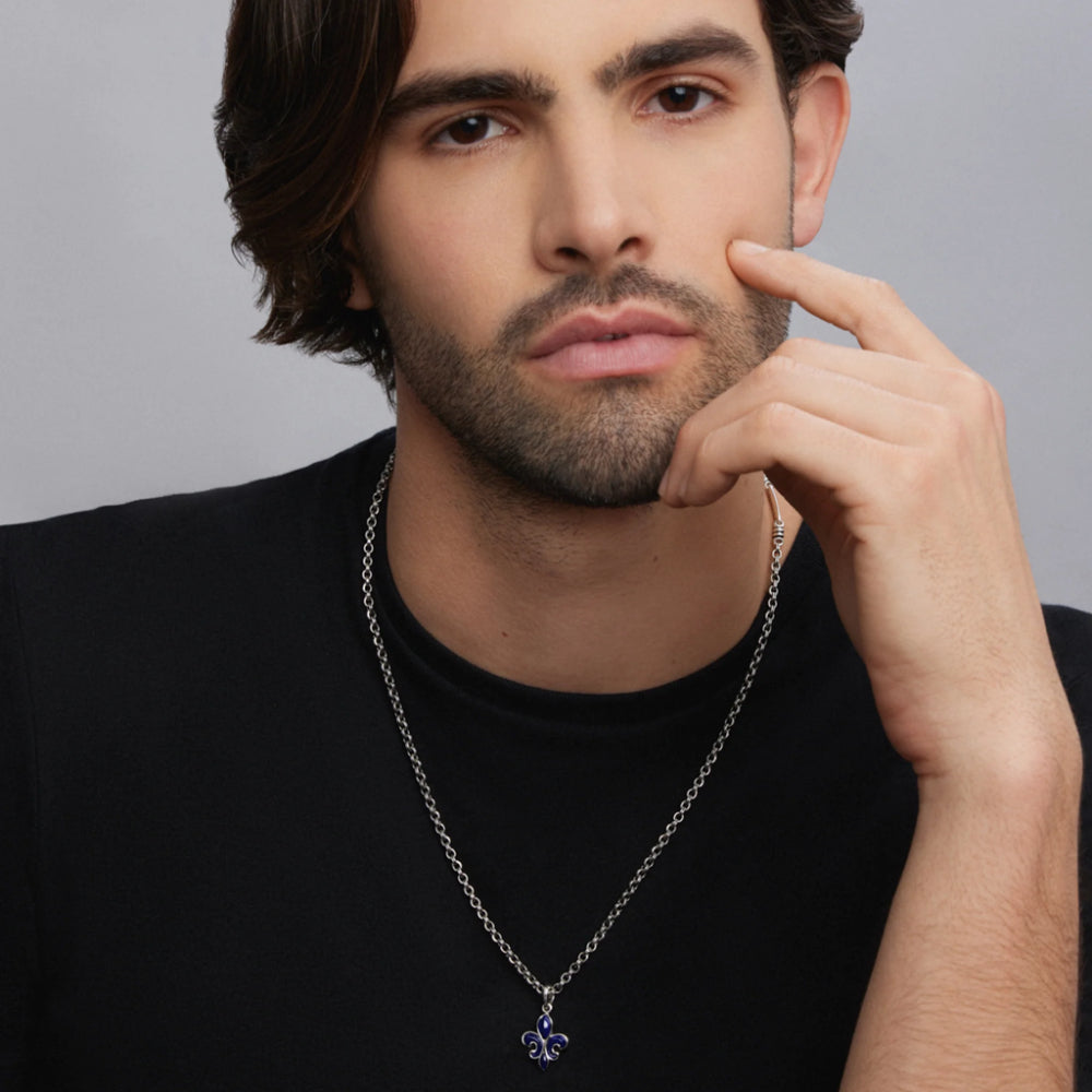 Lagos Anthem Lapis Fleur De Lis Amulet