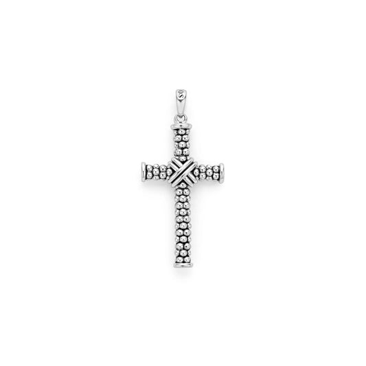 Lagos Anthem Caviar Beaded X Cross Amulet