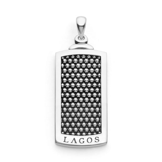 Lagos Anthem Caviar Beaded Tag Amulet