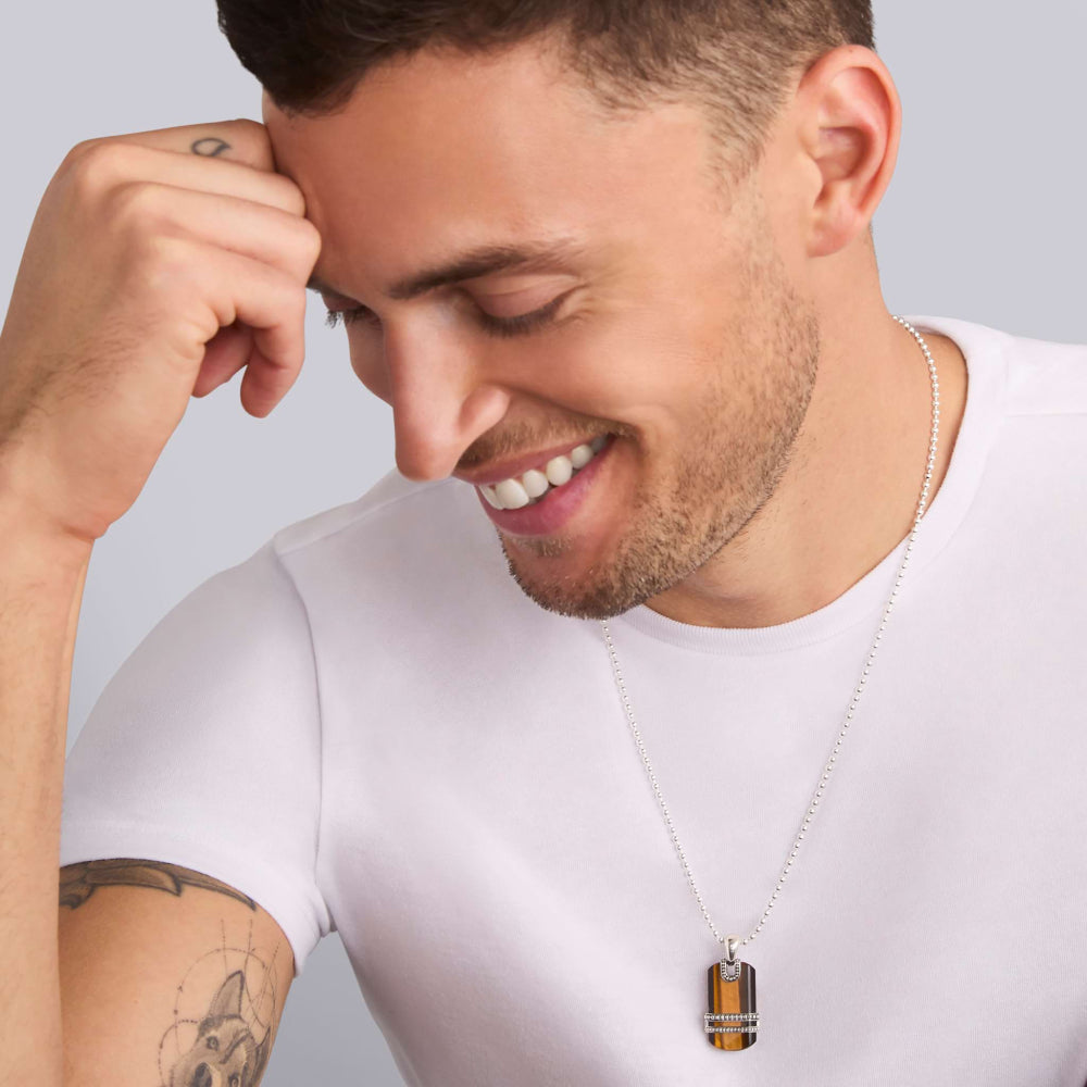 LAGOS Anthem Tiger Eye Tag Amulet